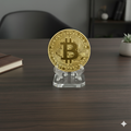 Golden Plated Bitcoin (Gift or Showpiece )